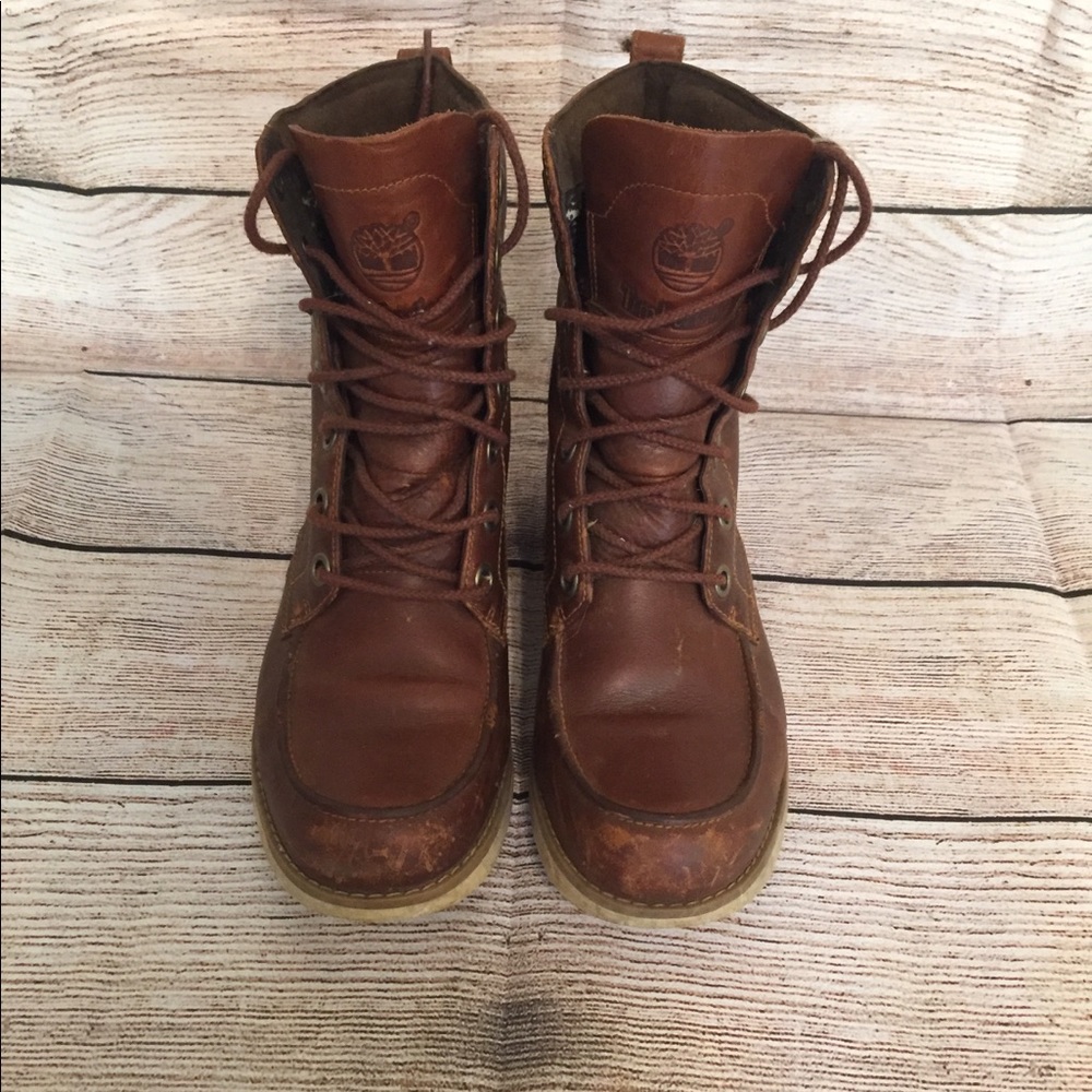 Timberland lace up brown boots